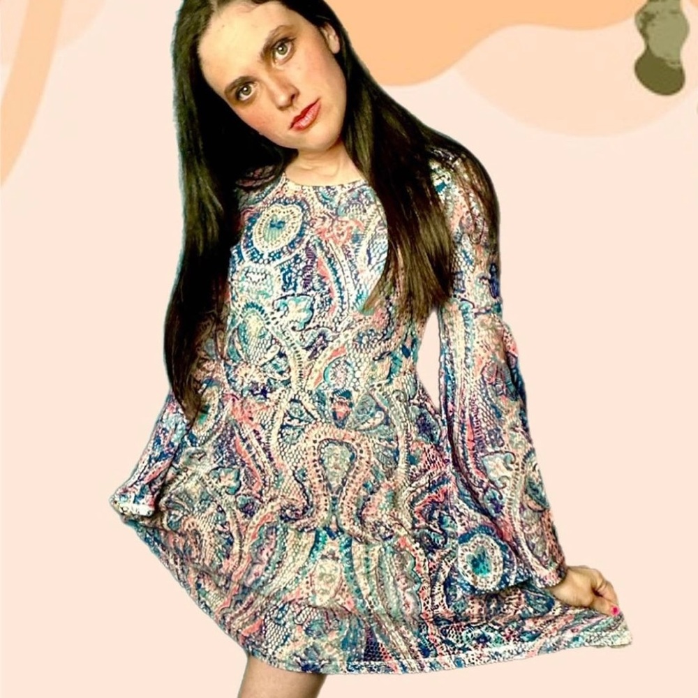 David Buffalo Boho 70 inspired dress
